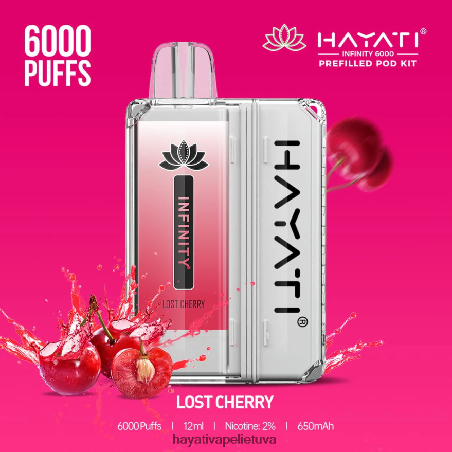 Hayati Infinity 6000 ankšties rinkinių pametusi vyšnią Hayati flavours lietuva FFBB0Z154