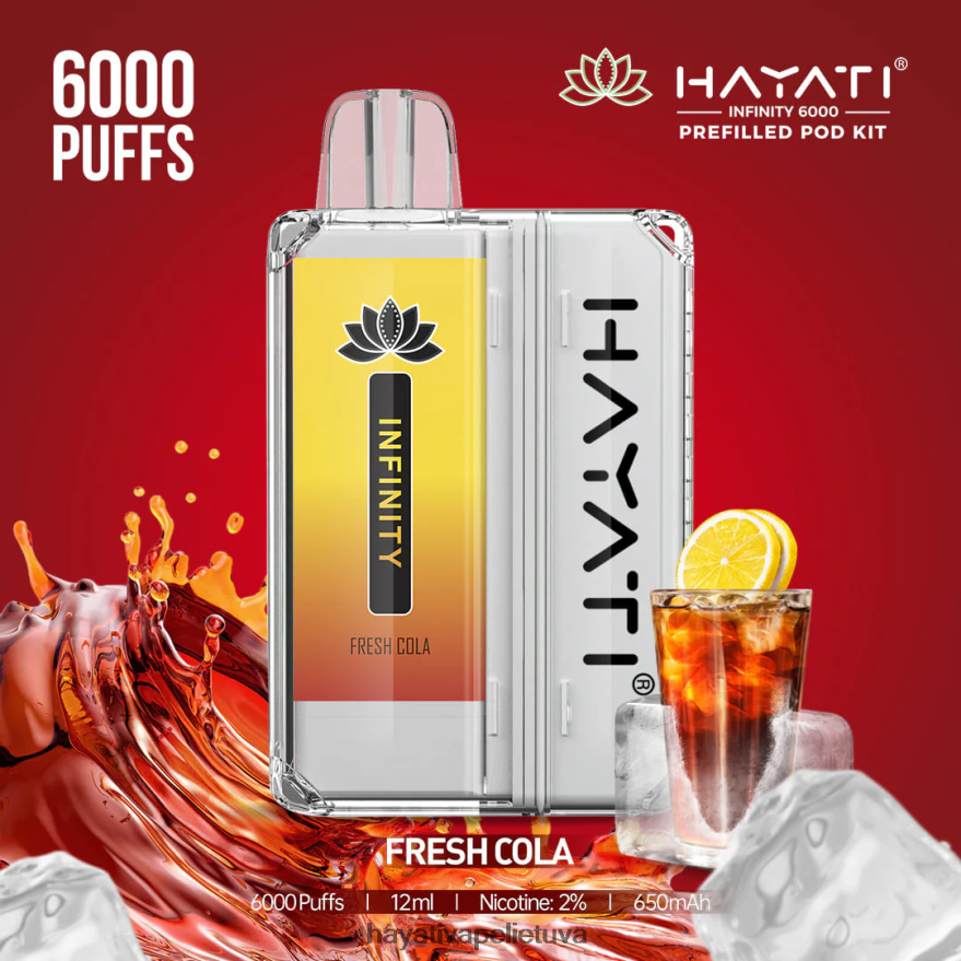 Hayati Infinity 6000 ankšties rinkinių šviežia kola Hayati vapes wholesale FFBB0Z149