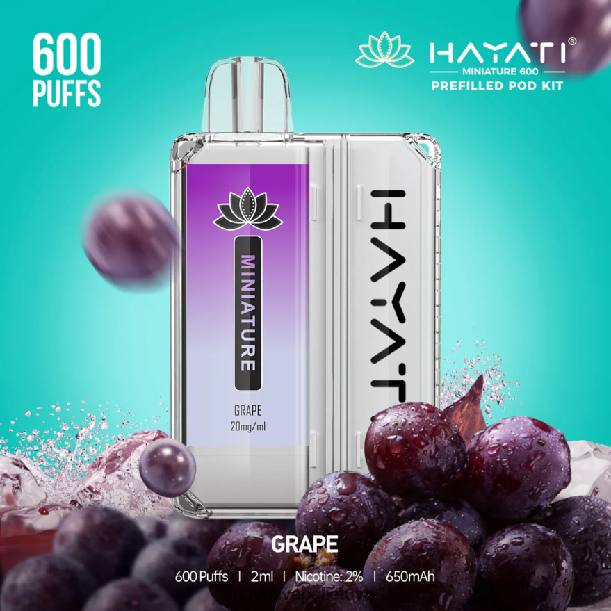 Hayati Miniature 600 ankšties rinkinių Vynuogė Hayati flavour vapes FFBB0Z36