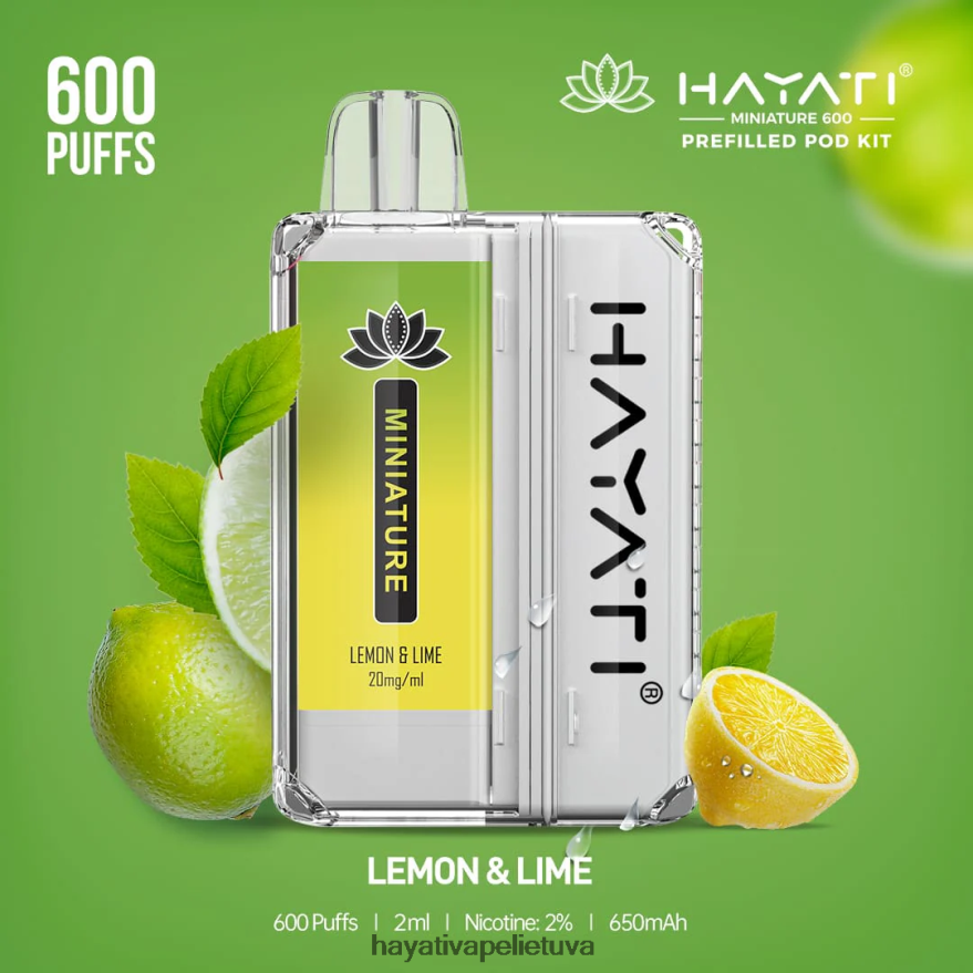 Hayati Miniature 600 ankšties rinkinių citrina ir laimas Hayati vapes wholesale FFBB0Z39