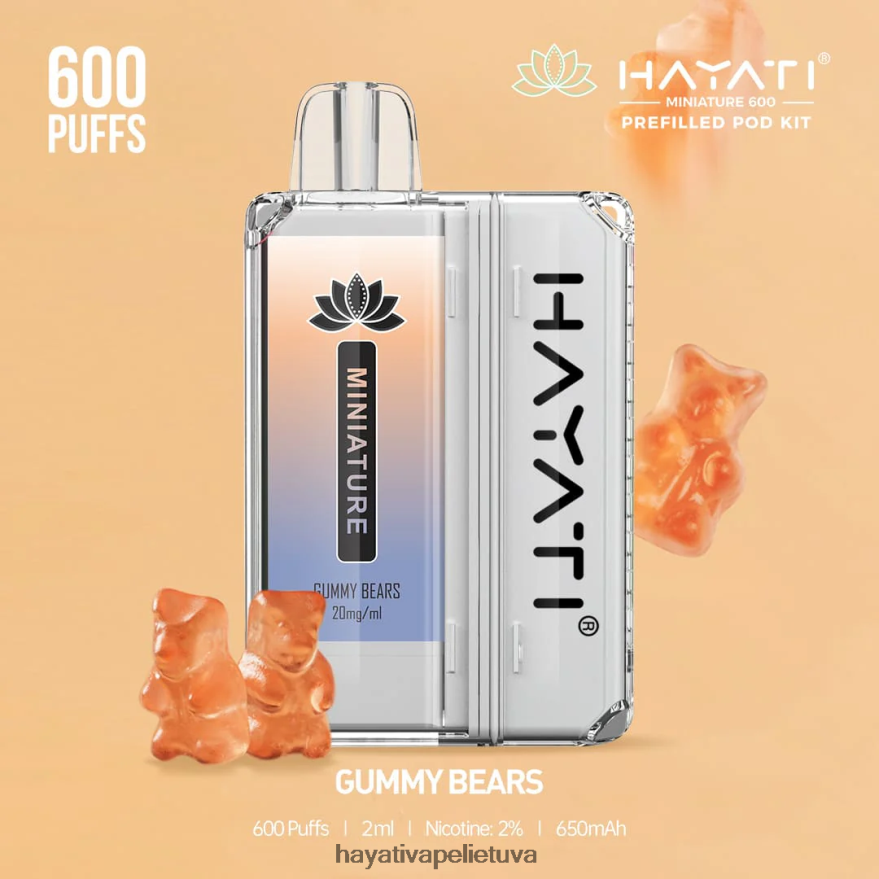 Hayati Miniature 600 ankšties rinkinių guminukai meskiukai Hayati vape review FFBB0Z37