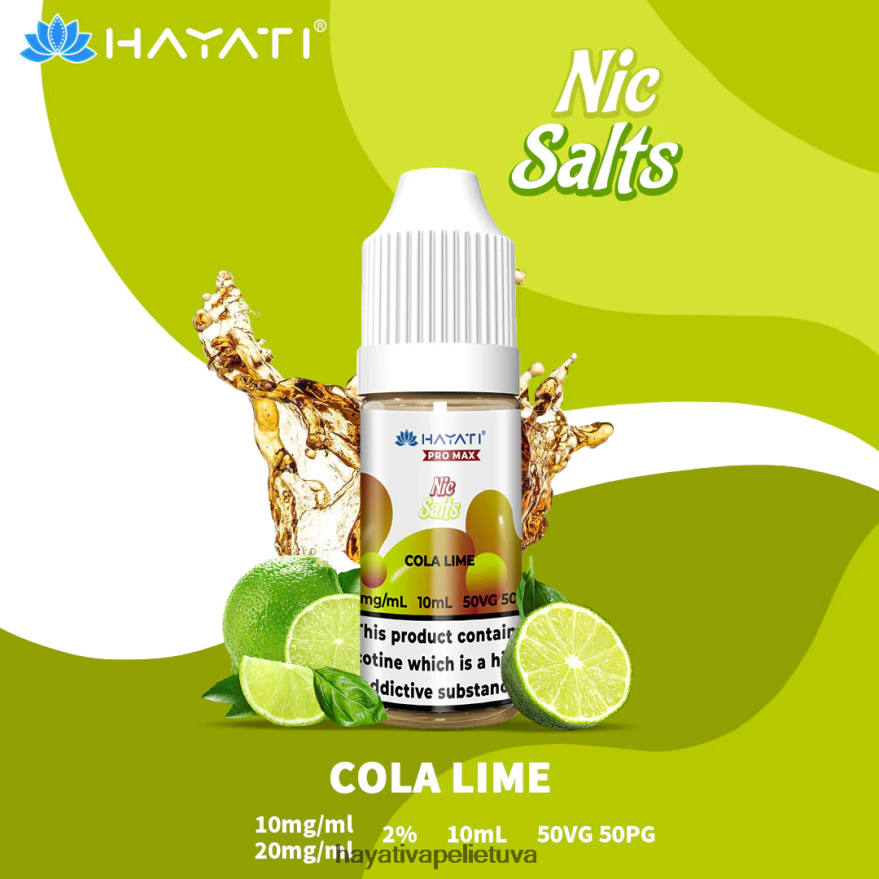 Hayati Pro Max nikinės druskos kolos laimo Hayati vape review FFBB0Z237