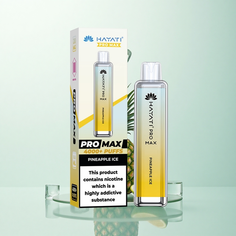 Hayati Pro Max 4000 Puffs Ananasų Ledas 5% Nikotino 1400mAh