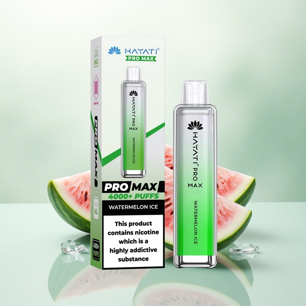 Hayati Pro Max 4000 Puffs Arbūzo Ledas su 5% nikotino ir 1400mAh