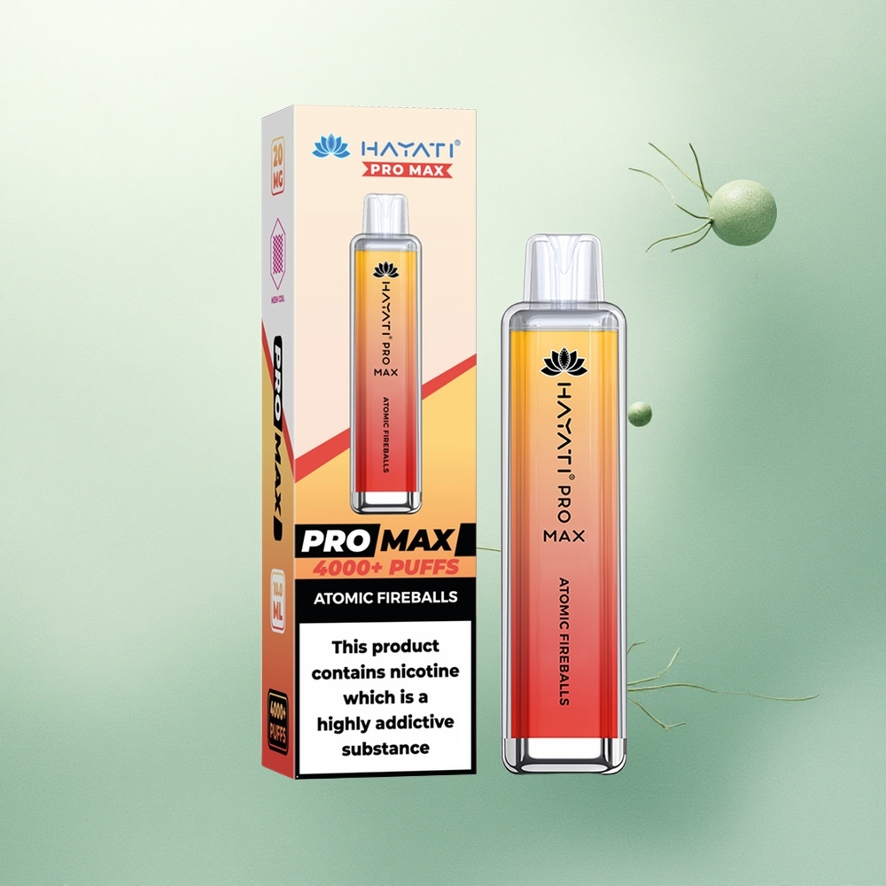 Hayati Pro Max 4000 Puffs Atominiai Ugnies Kamuoliai su 5% nikotino ir 1400mAh
