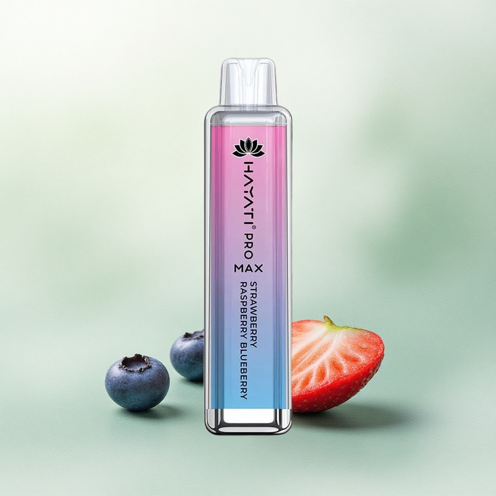 Hayati Pro Max 4000 Puffs Braškė Avietė Mėlynė su 5% Nikotino ir 1400mAh