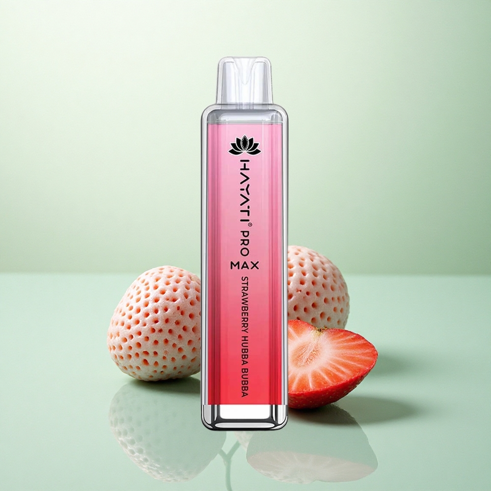 Hayati Pro Max 4000 Puffs Braškė Hubba Bubba su 5% nikotino ir 1400mAh