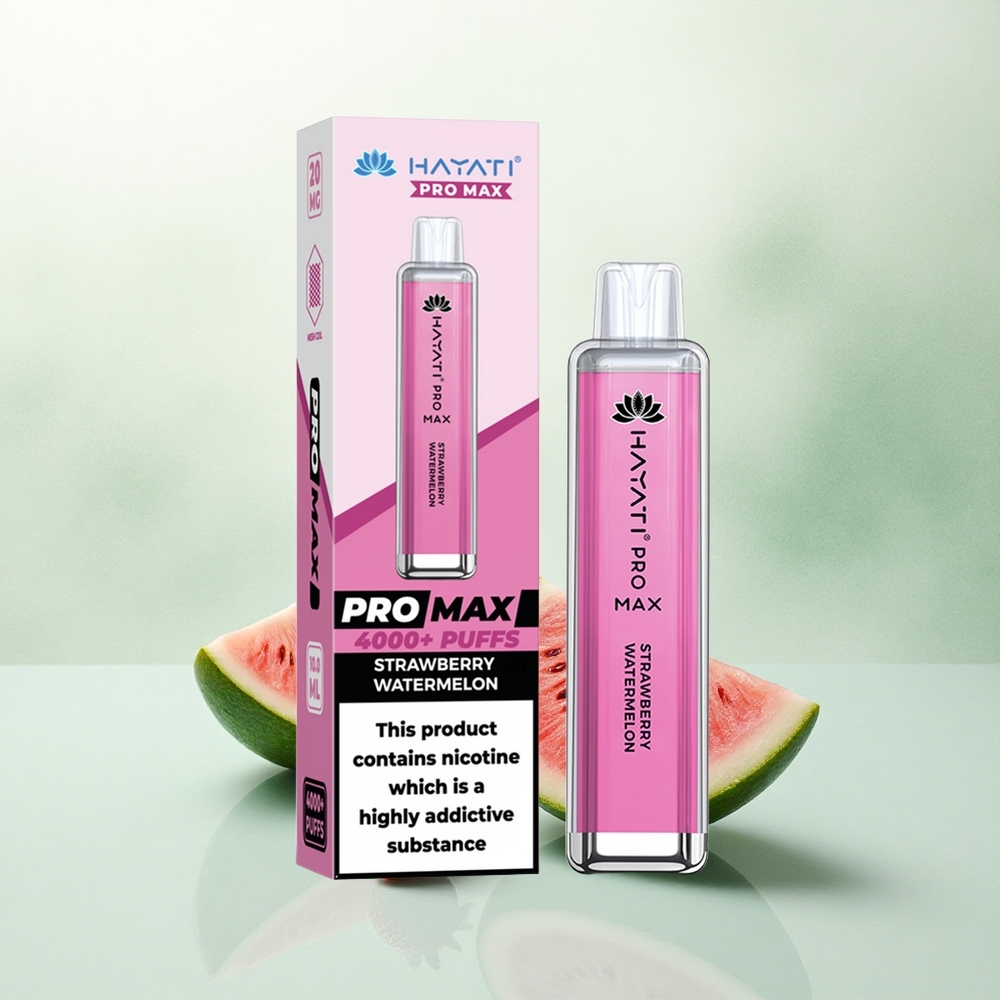 Hayati Pro Max 4000 Puffs Braškių Arbūzas 5% Nikotino 1400mAh