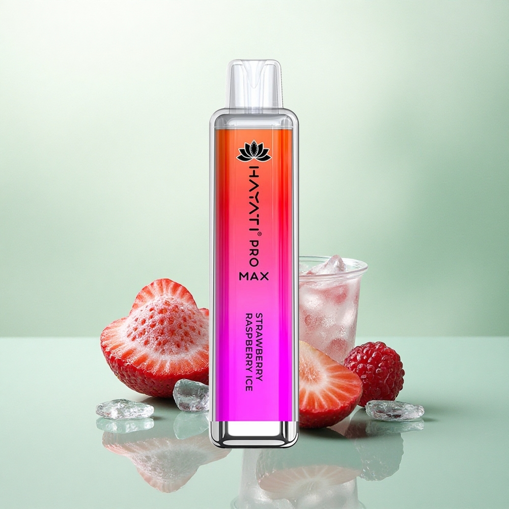 Hayati Pro Max 4000 Puffs Braškių Aviečių Ledas su 5% Nikotino ir 1400mAh