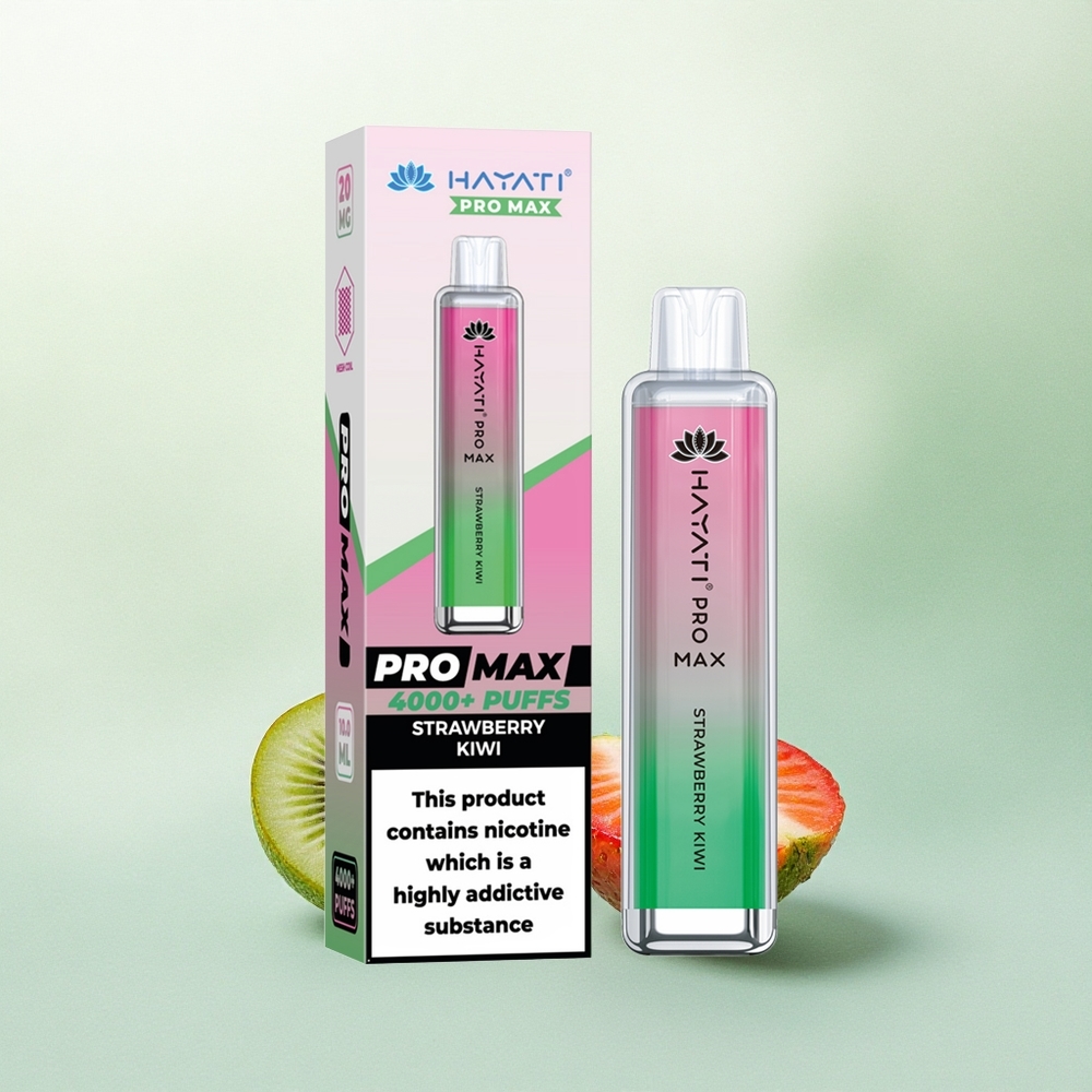 Hayati Pro Max 4000 Puffs Braškių Kiwi su 5% Nikotino ir 1400mAh