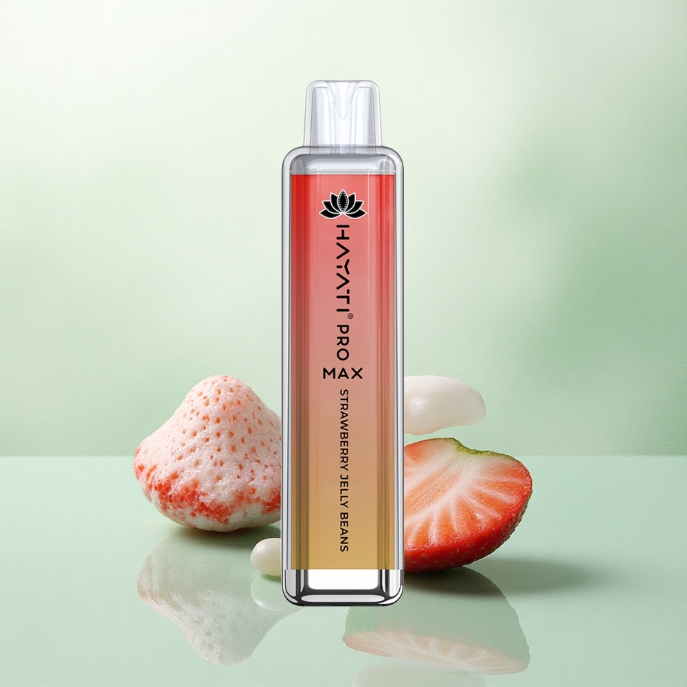 Hayati Pro Max 4000 Puffs Braškinių Želė Pupelių 5% Nikotino 1400mAh