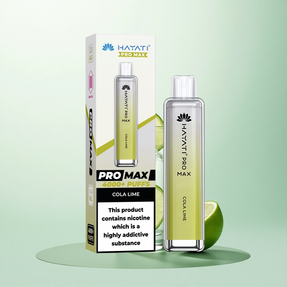 Hayati Pro Max 4000 Puffs Kola Laimas 5% Nikotino 1400mAh