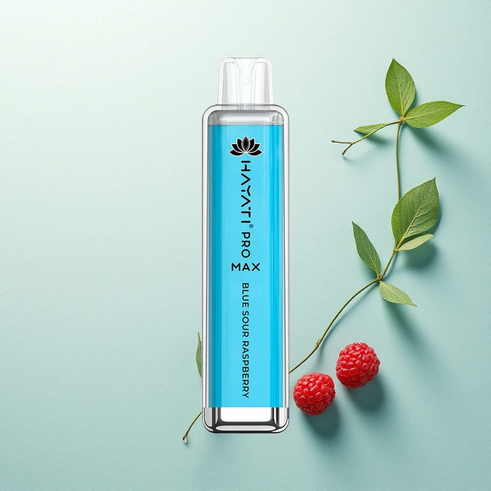 Hayati Pro Max 4000 Puffs Mėlynų Rūgščių Aviečių 1400mAh Akumuliatorius