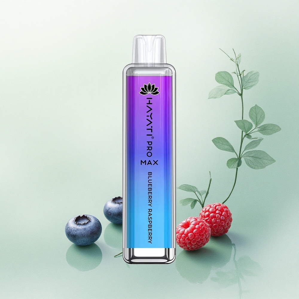 Hayati Pro Max 4000 Puffs Mėlynųjų ir aviečių dviguba 1.1 Om tinklelio ritė su 1400mAh