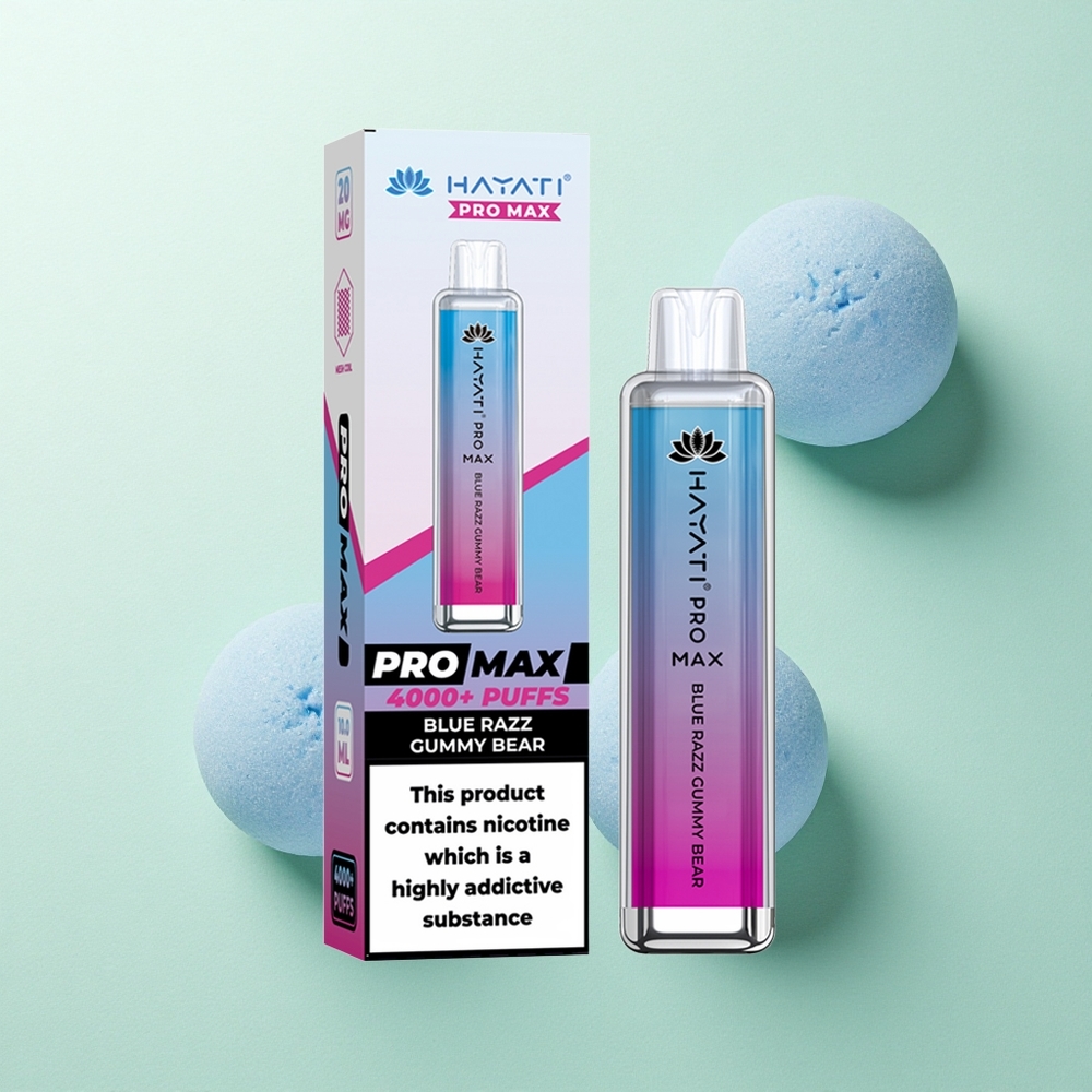 Hayati Pro Max 4000 Puffs Mėlynasis Serbentų Guminukas su 1400mAh ir 2ml Bakas