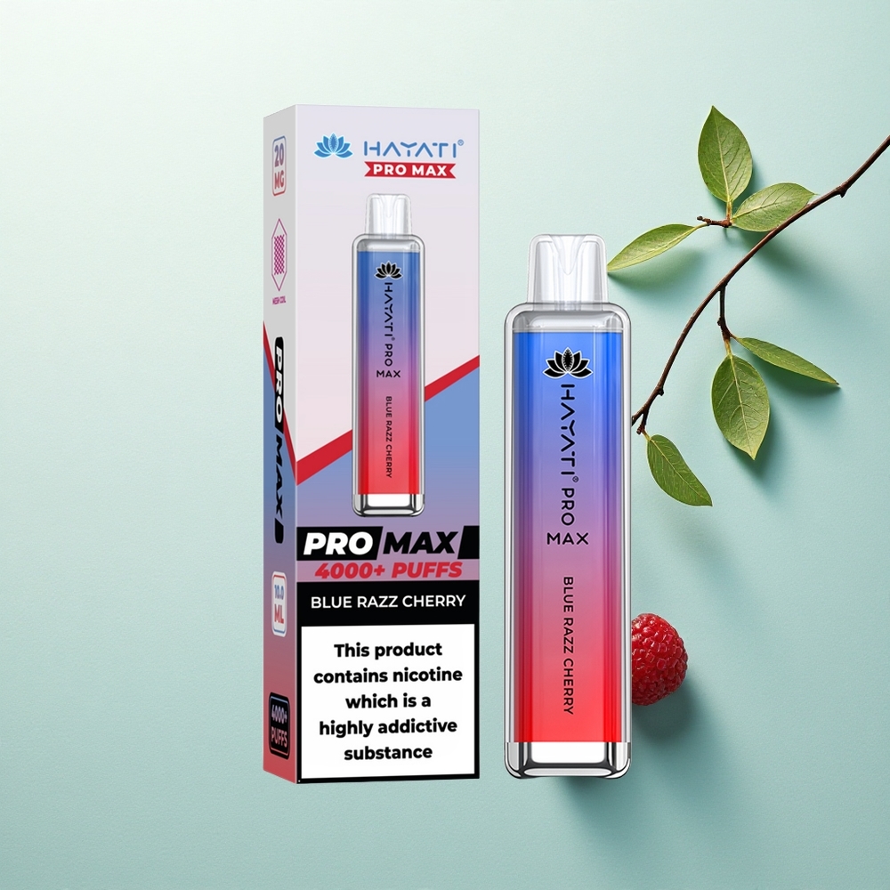 Hayati Pro Max 4000 Puffs Mėlynoji Avietė Vyšnia su 5% Nikotino ir 1400mAh
