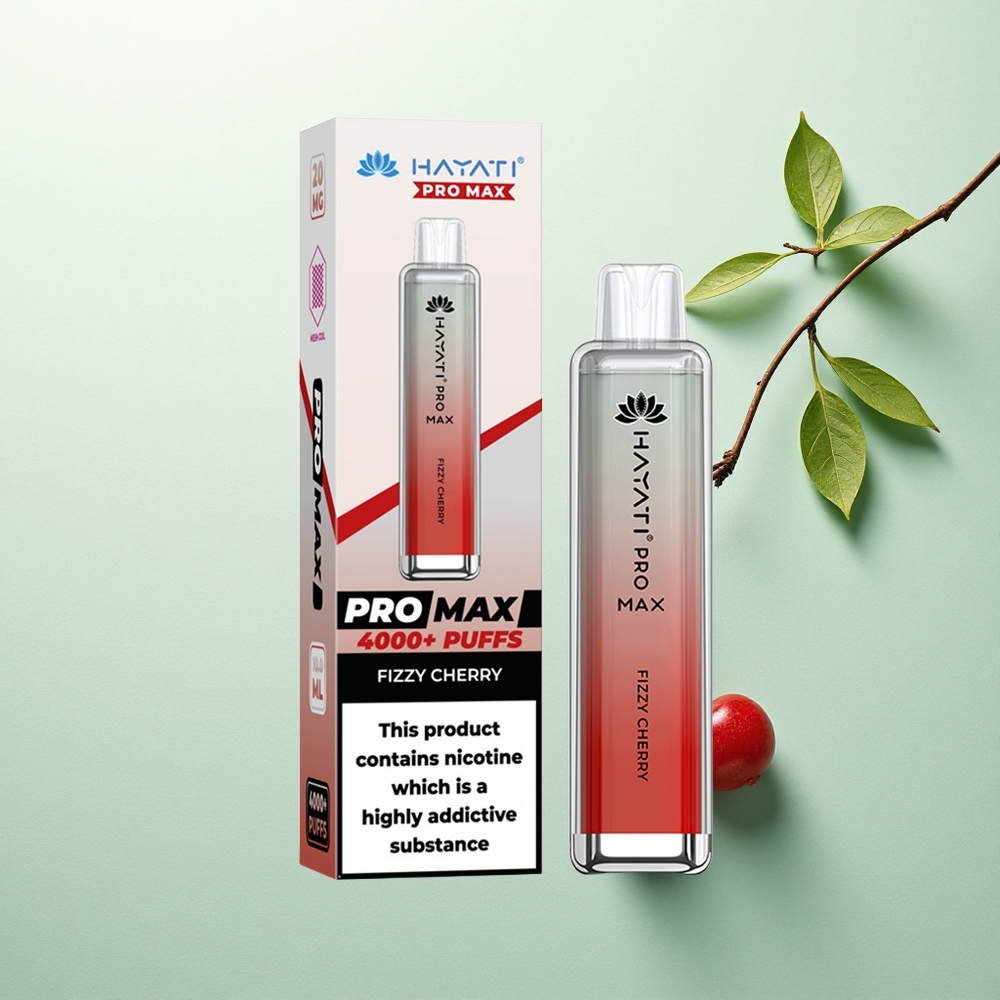 Hayati Pro Max 4000 Puffs Putokšninis Vyšnių su 5% Nikotino ir 1400mAh