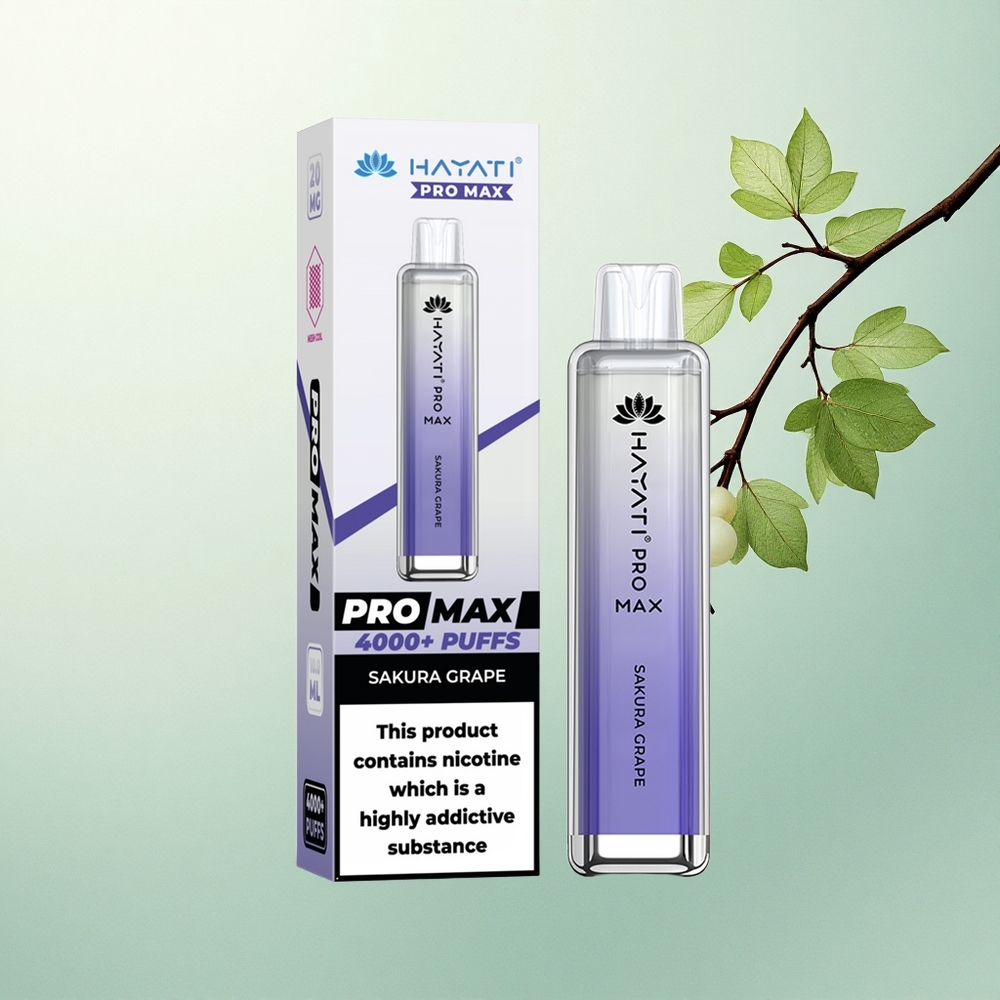 Hayati Pro Max 4000 Puffs Sakura Vynuogė su 1400mAh ir 2ml bakas