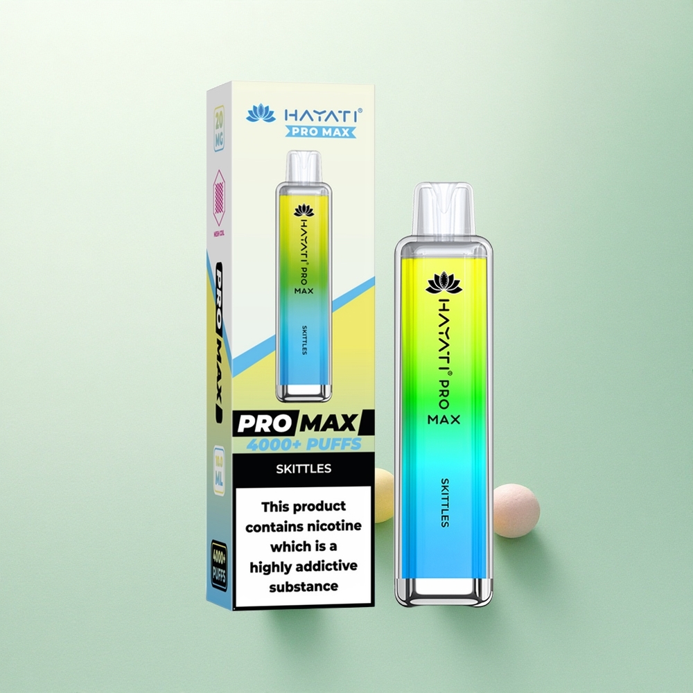 Hayati Pro Max 4000 Puffs Sriubelės Kristalinis 5% Nikotino 1400mAh