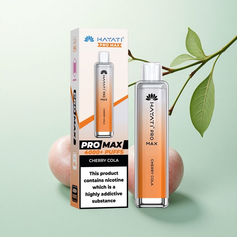 Hayati Pro Max 4000 Puffs Vyšnių Kola su 5% Nikotino ir 1400mAh