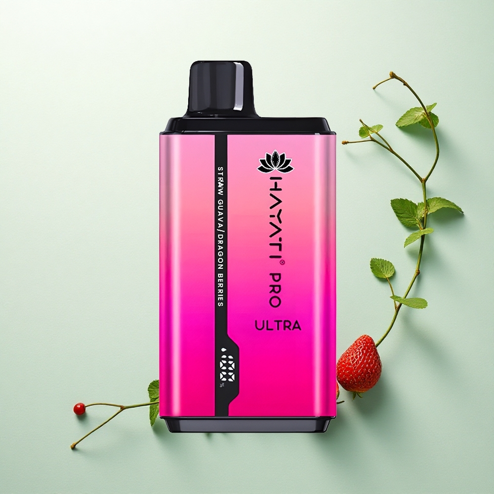 Hayati Pro Ultra 15000 Puffs Braškinė Gvajava Drakono Uogos su 850mAh ir 2% nikotino