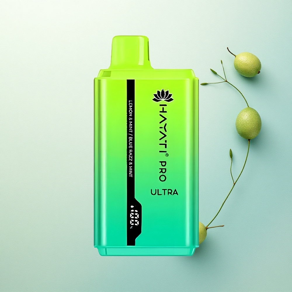 Hayati Pro Ultra 15000 Puffs Citrina & Mėta Mėlyna Razšė & Mėta su 850mAh ir 2% nikotino