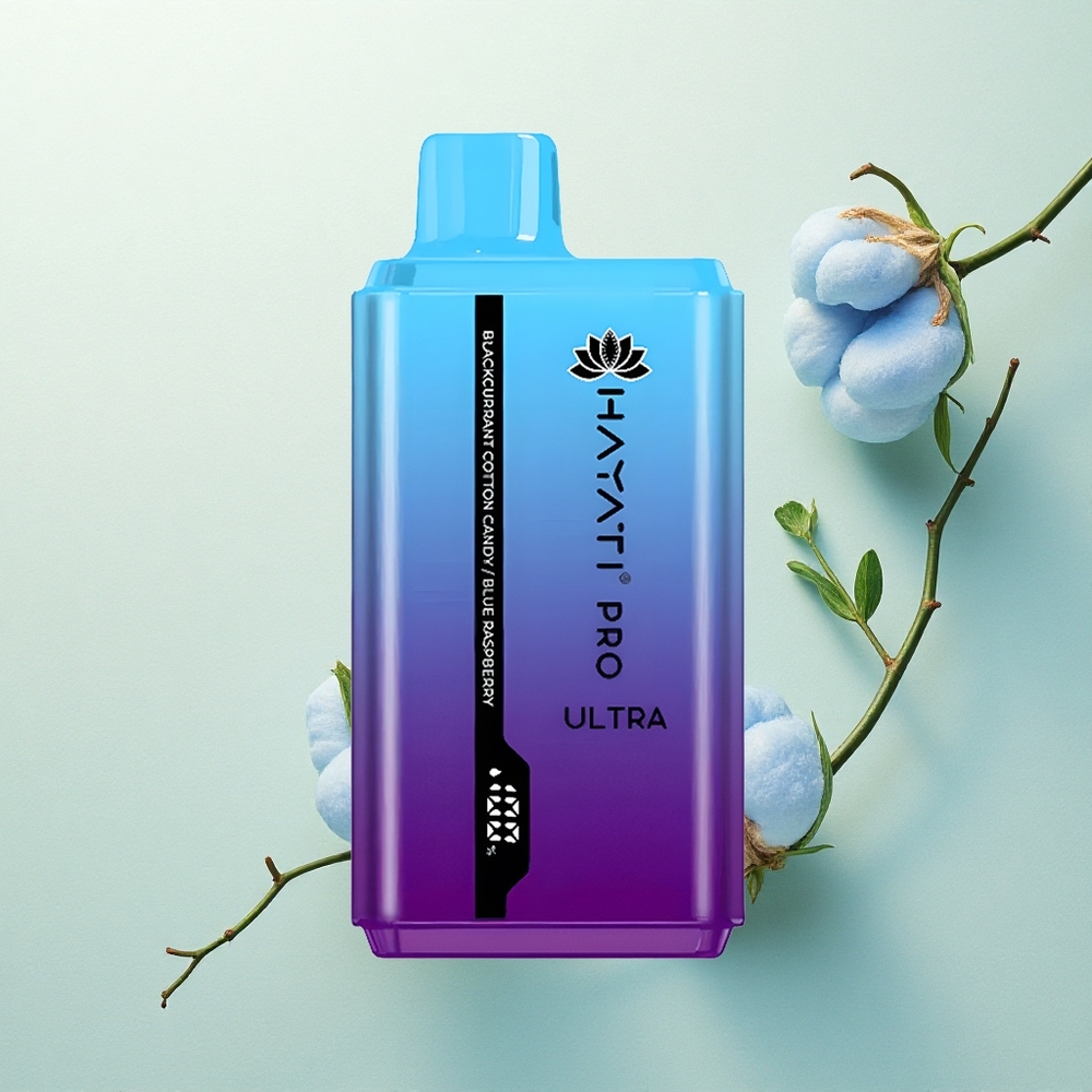 Hayati Pro Ultra 15000 Puffs Juodųjų Serbentų Vata Mėlynoji Avietė 850mAh 2% Nikotino