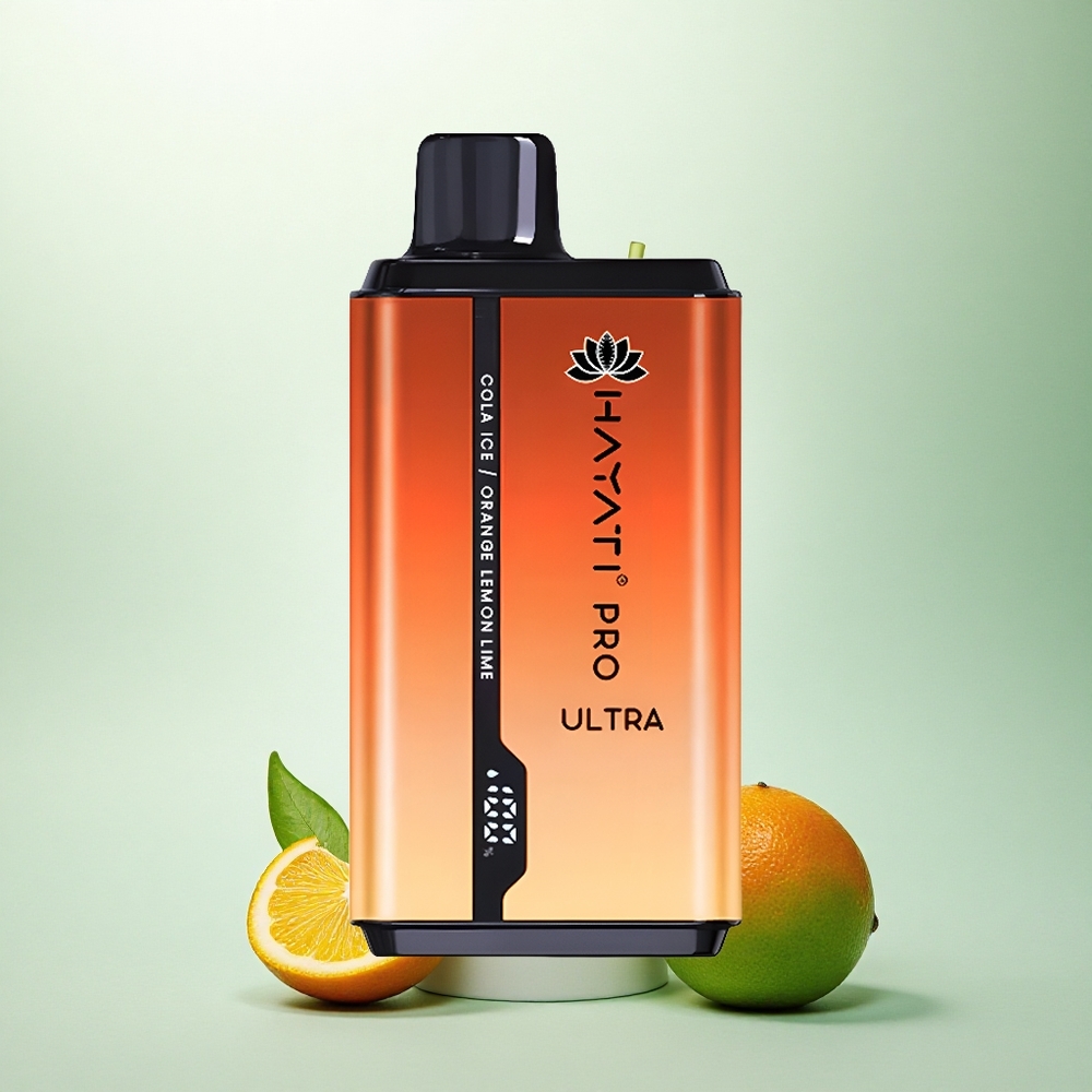 Hayati Pro Ultra 15000 Puffs Kola Ledas Apelsinas Citrina & Žalioji Rūgštynė su 850mAh ir 2% nikotino