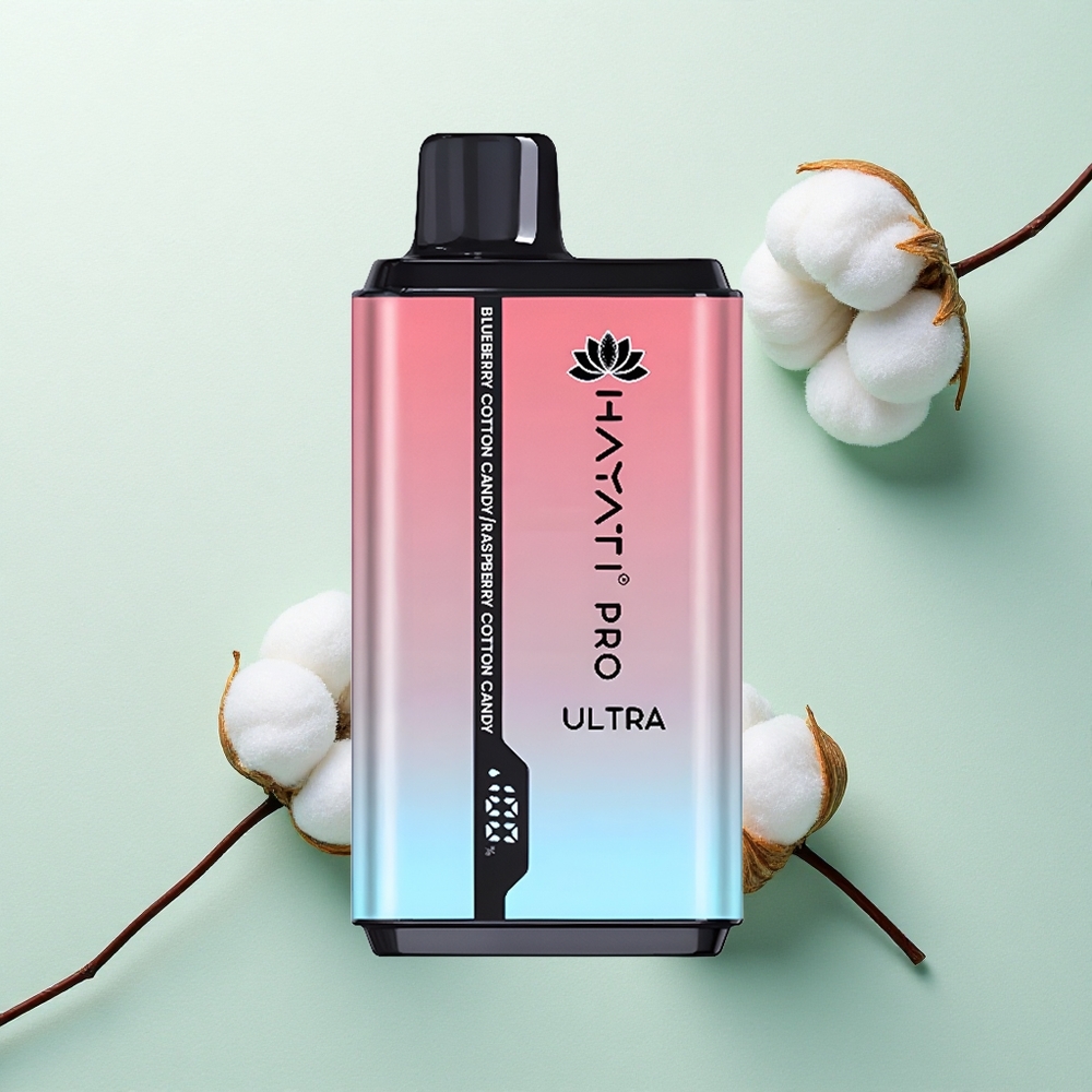 Hayati Pro Ultra 15000 Puffs Mėlynųjų aviečių cukrinė vata aviečių cukrinė vata su 850mAh ir 2% nikotino