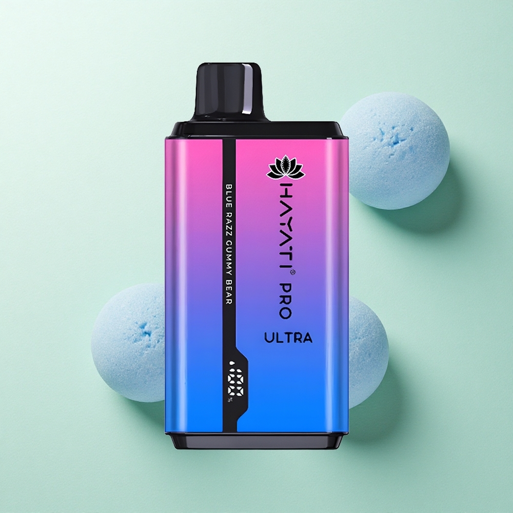 Hayati Pro Ultra 15000 Puffs Mėlynoji Avietės Guminukas su 850mAh ir 2% Nikotino