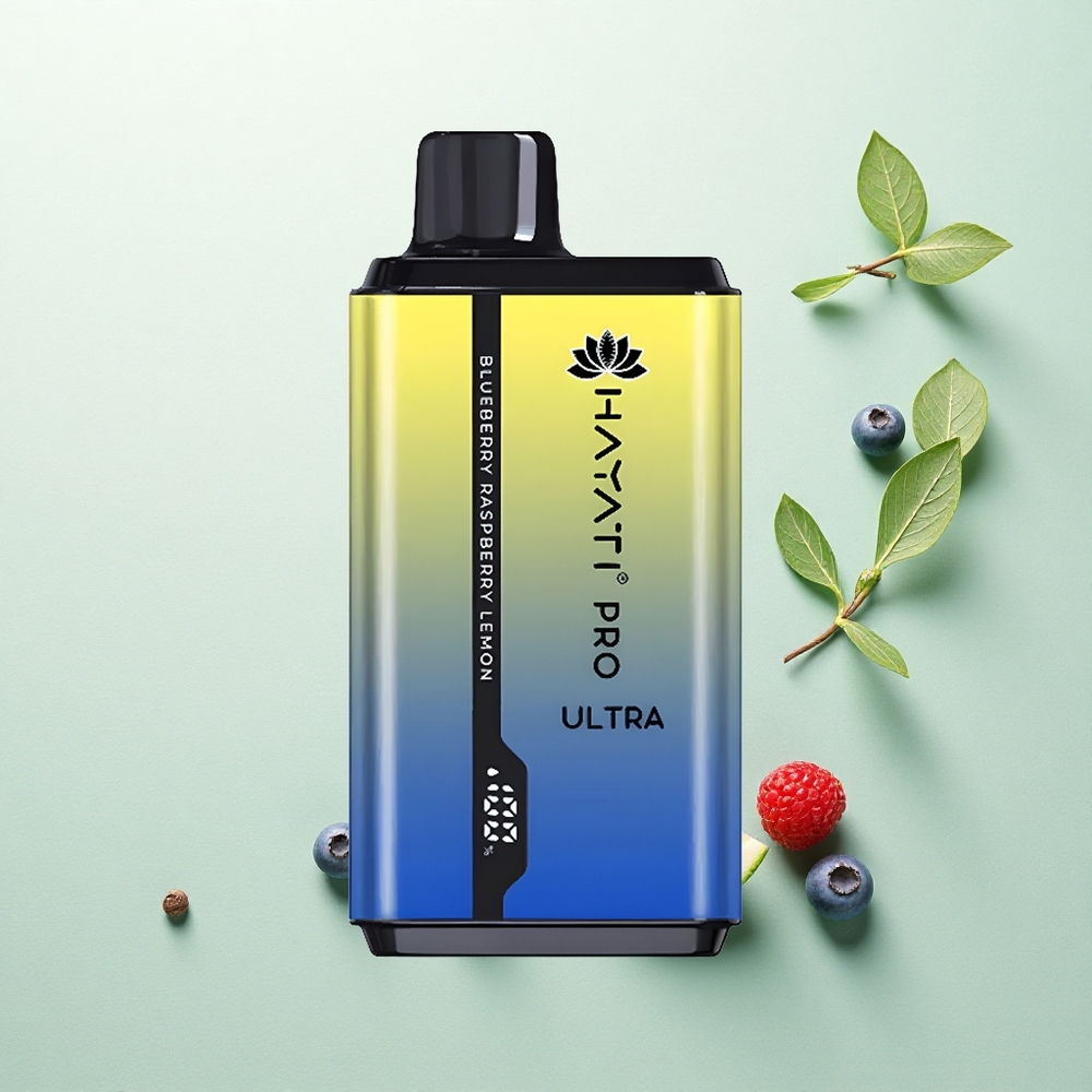 Hayati Pro Ultra 15000 Puffs Mėlynoji avietė citrina su 2% nikotino ir 850mAh