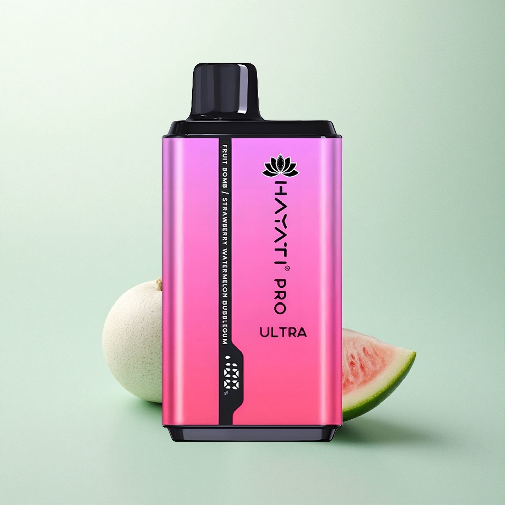 Hayati Pro Ultra 15000 Puffs Vaisių Bomba Braškės Arbūzas Kramtomoji Guma su 2% nikotino ir 850mAh