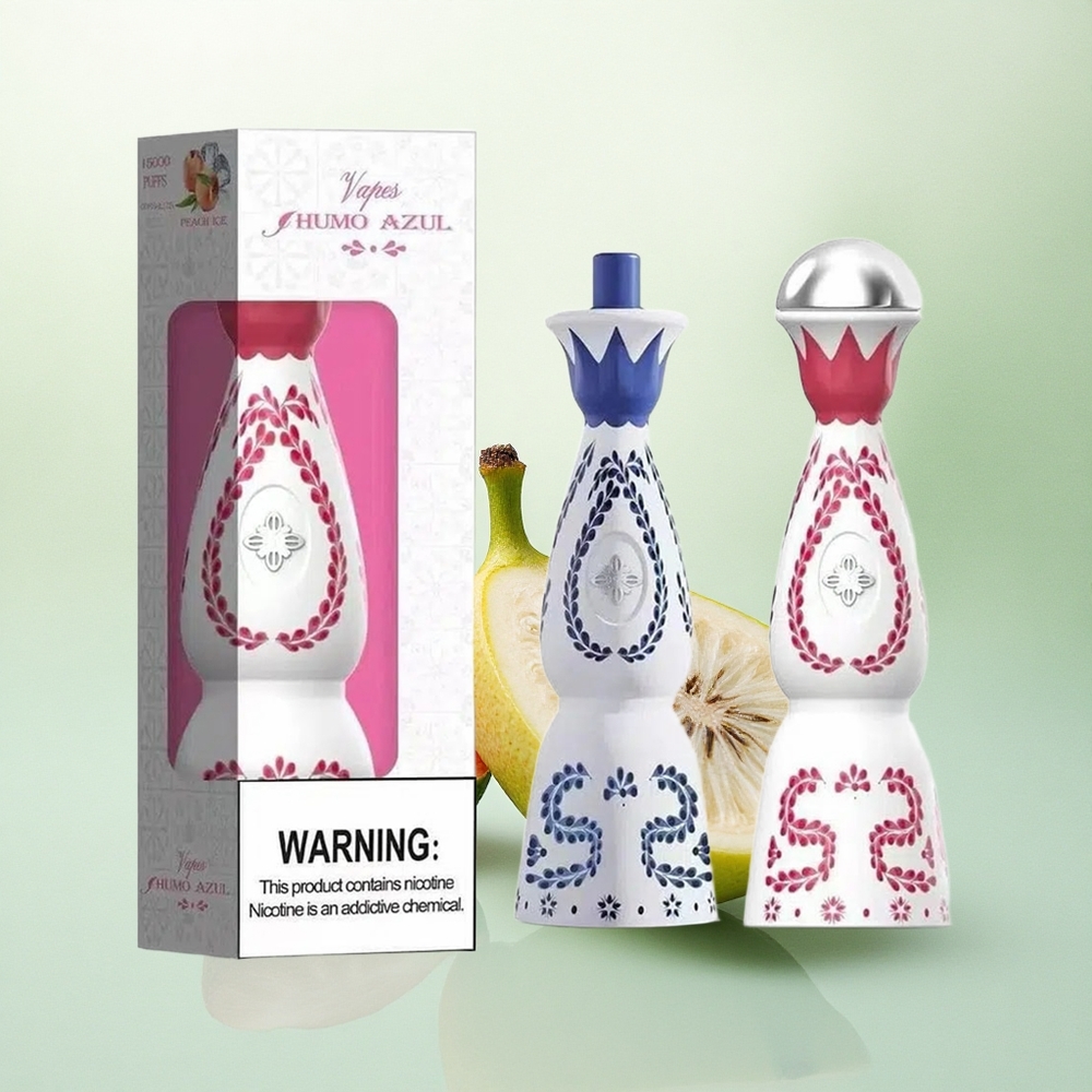 Humo Azul 15000 Puffs Braškės Bananų Drakono Vaisius su 5% Nikotino ir 500mAh