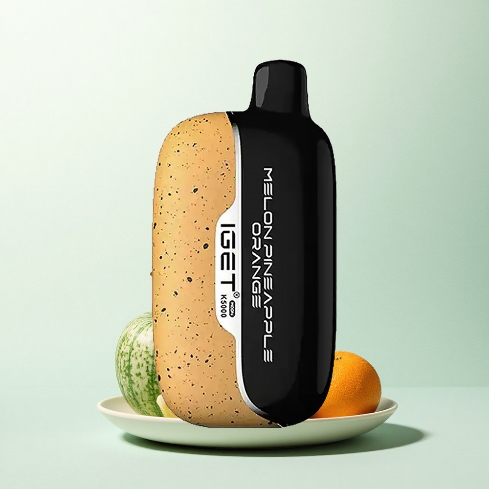 IGET Moon K5000 Puffs Melionas Ananasas Apelsinas 81.5g PC Mesh Coil 1.35 Ohm