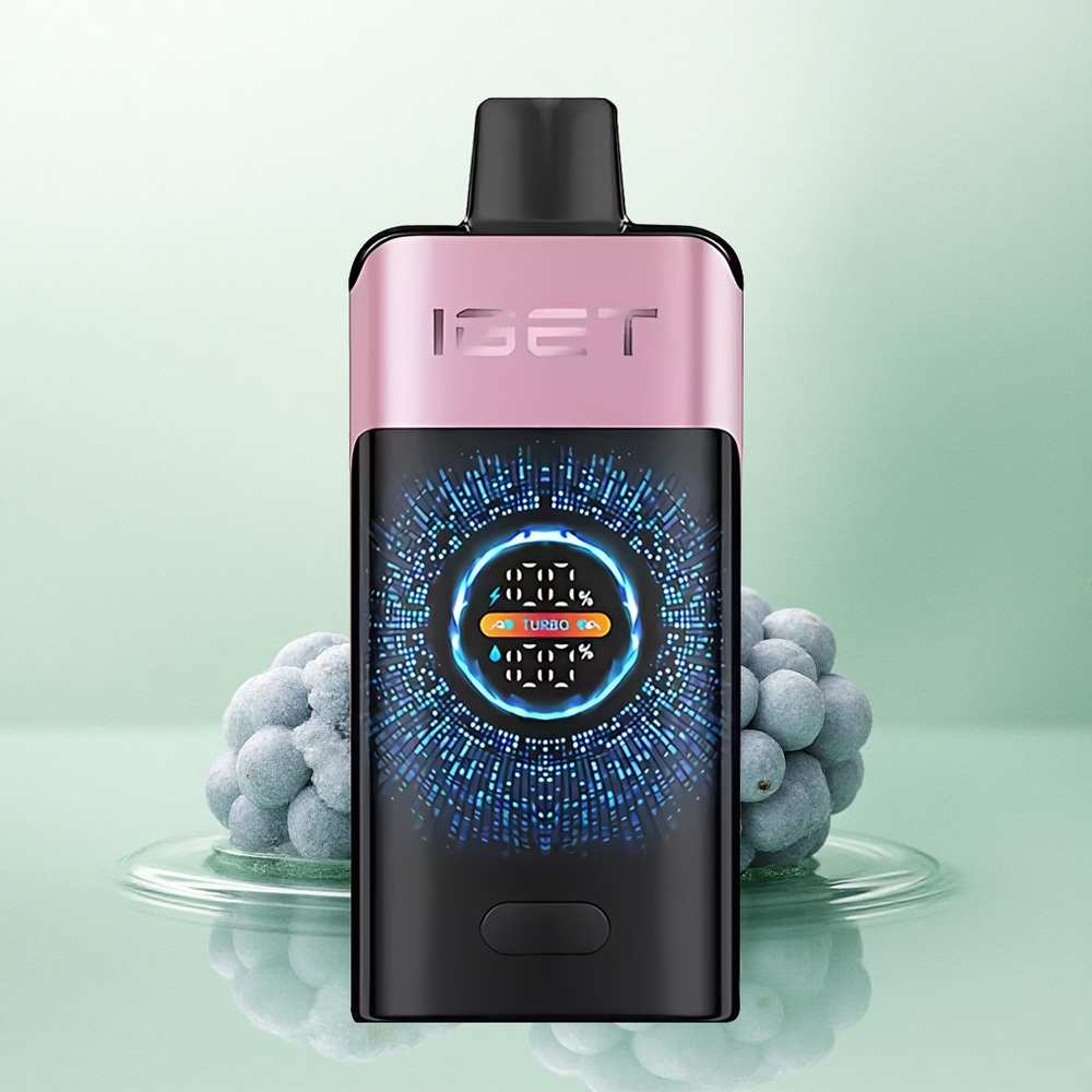 IGET ONE 12000 Puffs Juodųjų Serbentų Ledas su 2700 mAh ir Dvigubu Tinkleliu