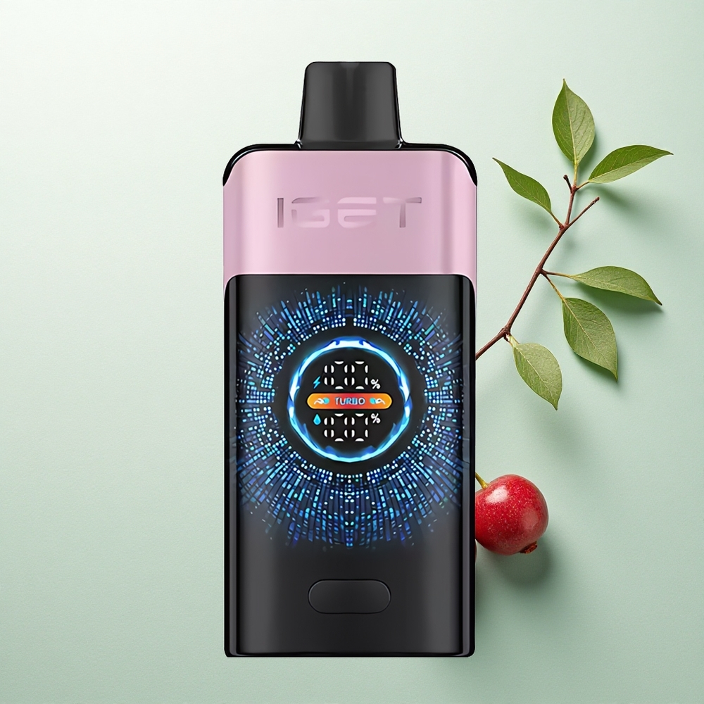 IGET ONE 12000 Puffs Vyšnių Granatų Vienkartinės Elektroninės Cigaretės su 2700 mAh ir 0.6 ohm Dviguba Tinklelinė Apvija