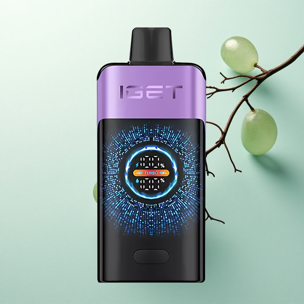 IGET ONE 12000 Puffs Vynuogių Ledas su 2700 mAh ir Dviguba Tinklelinė Apvija