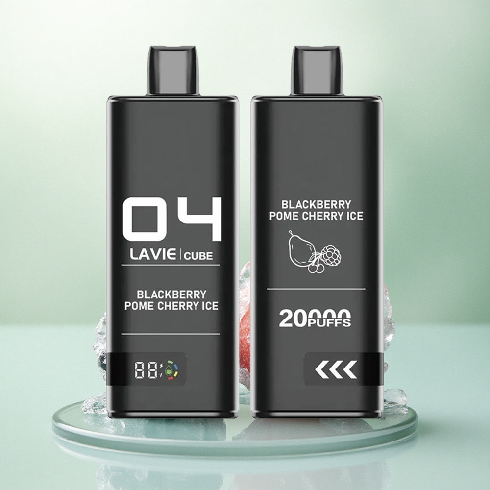 Lavie Cube 20000 Puffs Juodųjų serbentų vyšninės ledų su 600mAh ir 2% nikotino