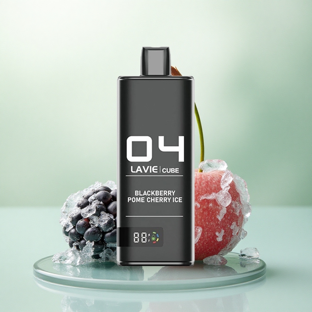 Lavie Cube 20000 Puffs Juodųjų serbentų vyšninės ledų su 600mAh ir 2% nikotino