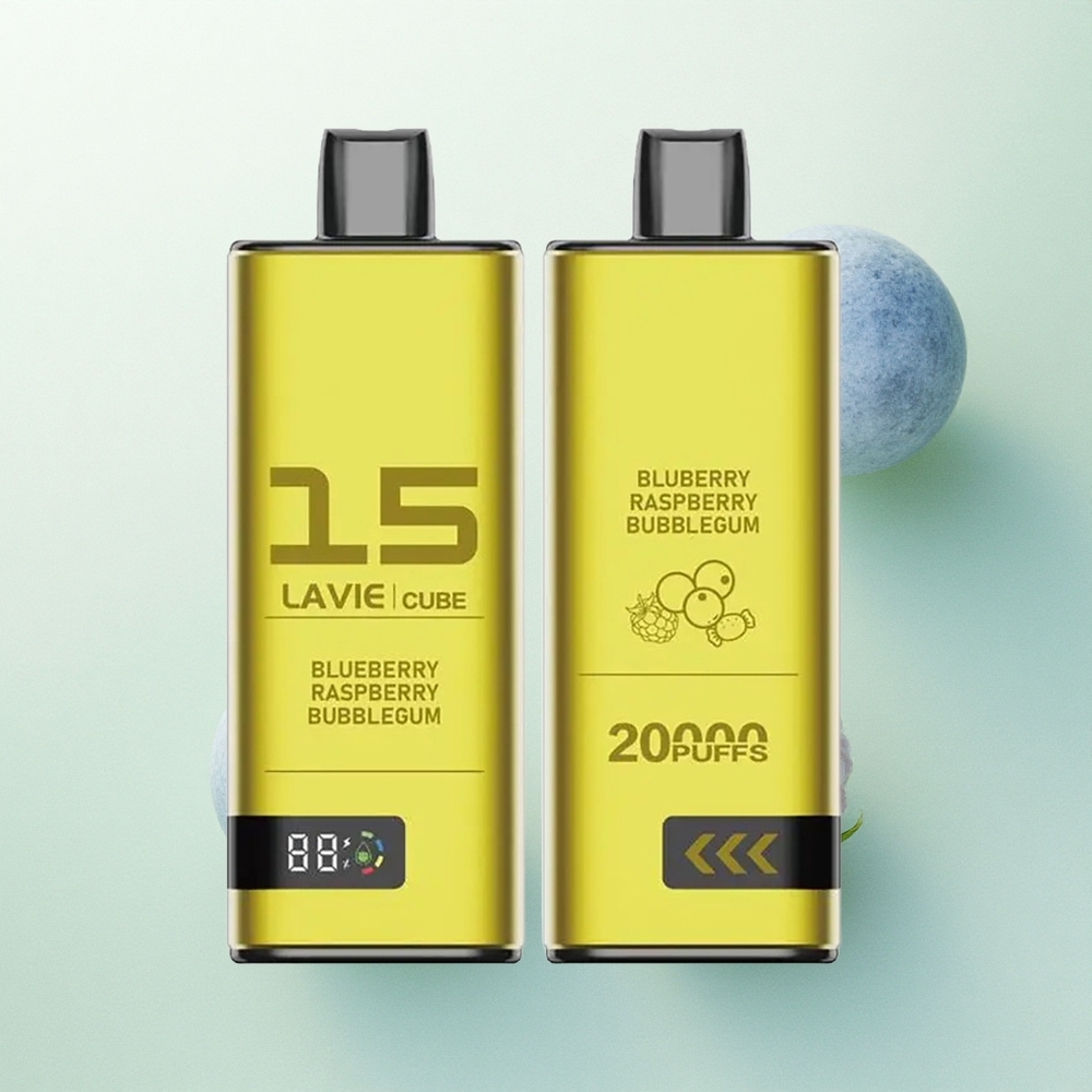 Lavie Cube 20000 Puffs Mėlynųjų ir aviečių burbulinė gumą su 5% nikotino ir 600mAh