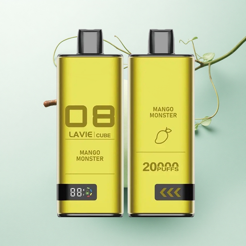 Lavie Cube 20000 Puffs Mango Monstras su 28ML skysčio ir 600mAh baterija