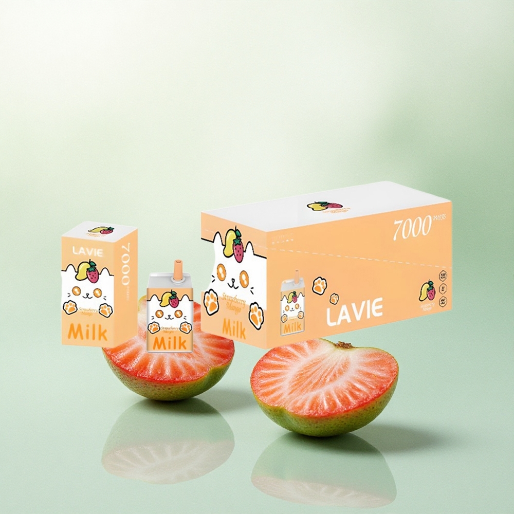 Lavie Milk 7000 Puffs Braškinė Mango 16ML 600mAh