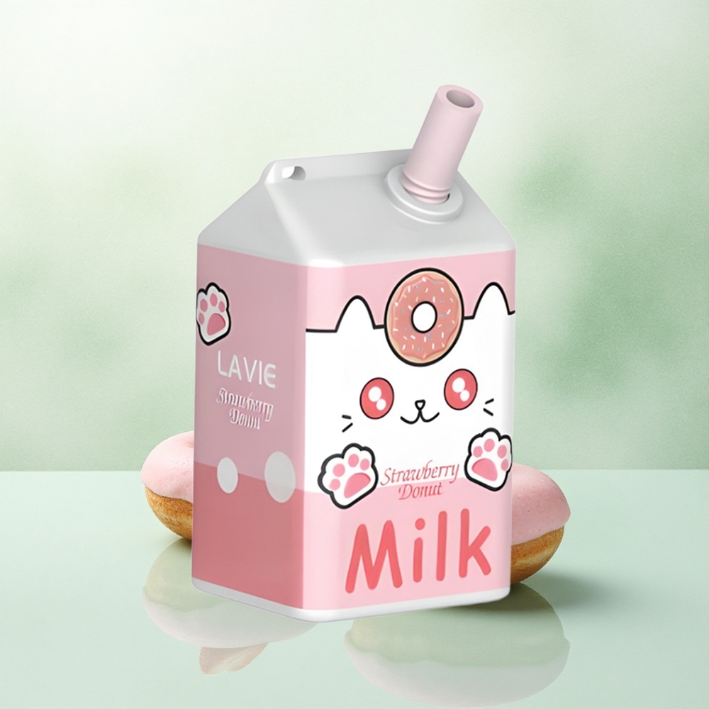 Lavie Milk 7000 Puffs Braškinis Spurgotis 16ML 600mAh