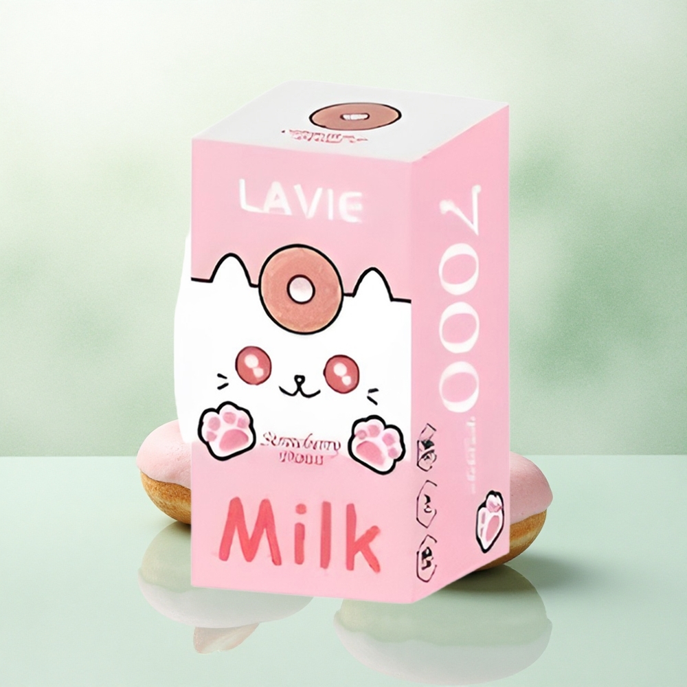 Lavie Milk 7000 Puffs Braškinis Spurgotis 16ML 600mAh