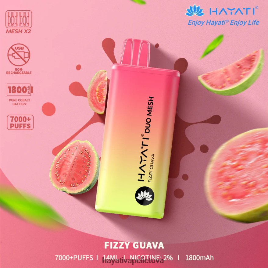 Hayati Duo Mesh vienkartiniai putojanti gvajava Hayati vapes wholesale FFBB0Z169