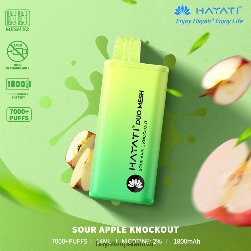 Hayati Duo Mesh vienkartiniai rūgščių obuolių nokautas Hayati store lietuva FFBB0Z180