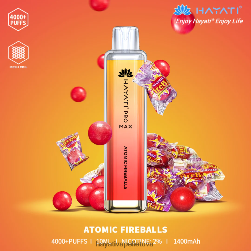 Hayati Pro Max vienkartiniai atominis ugnies kamuolys Hayati vapes wholesale FFBB0Z89