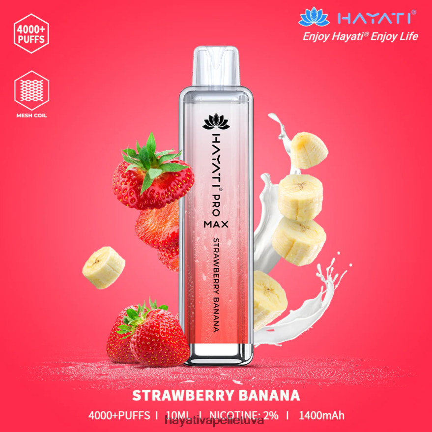Hayati Pro Max vienkartiniai braškinis bananas Hayati vapes wholesale FFBB0Z139