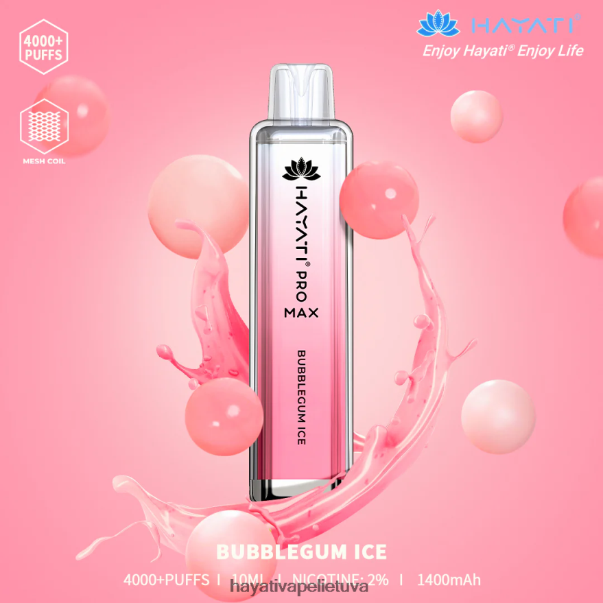 Hayati Pro Max vienkartiniai burbuliukų ledas Hayati lietuva FFBB0Z131