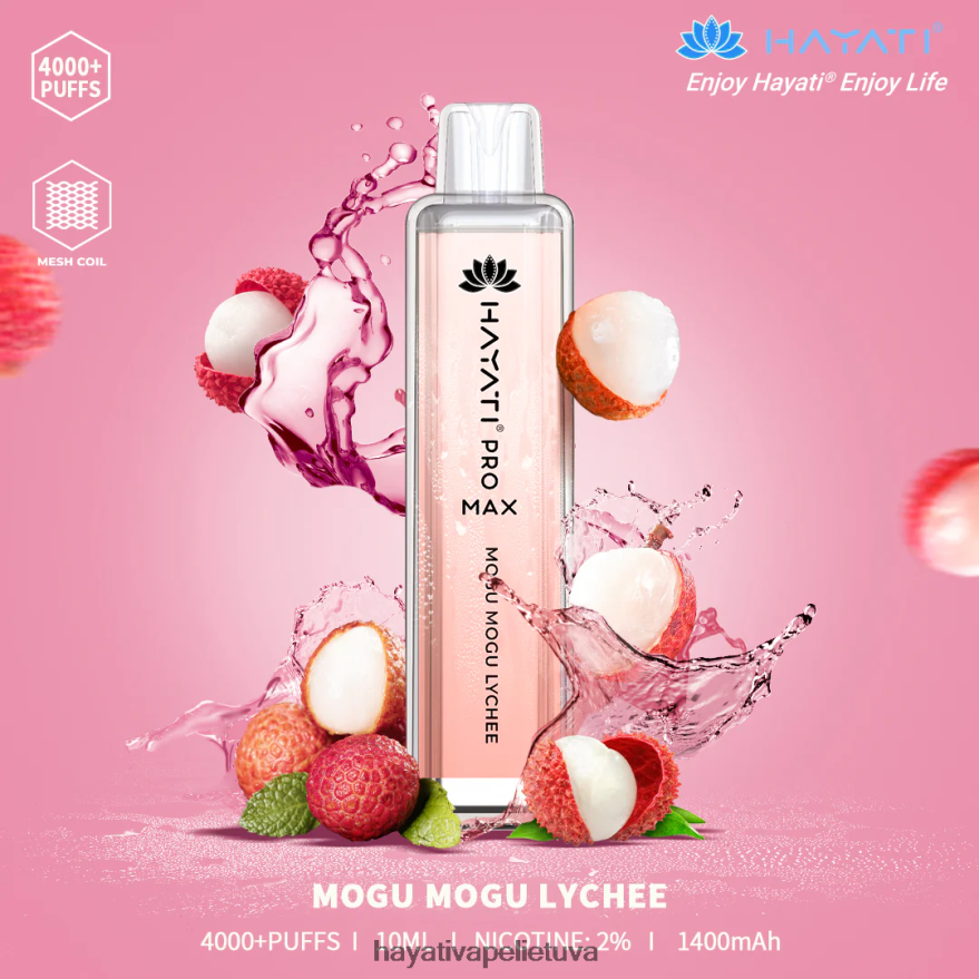 Hayati Pro Max vienkartiniai mogu mogu ličiai Hayati vilnius FFBB0Z112